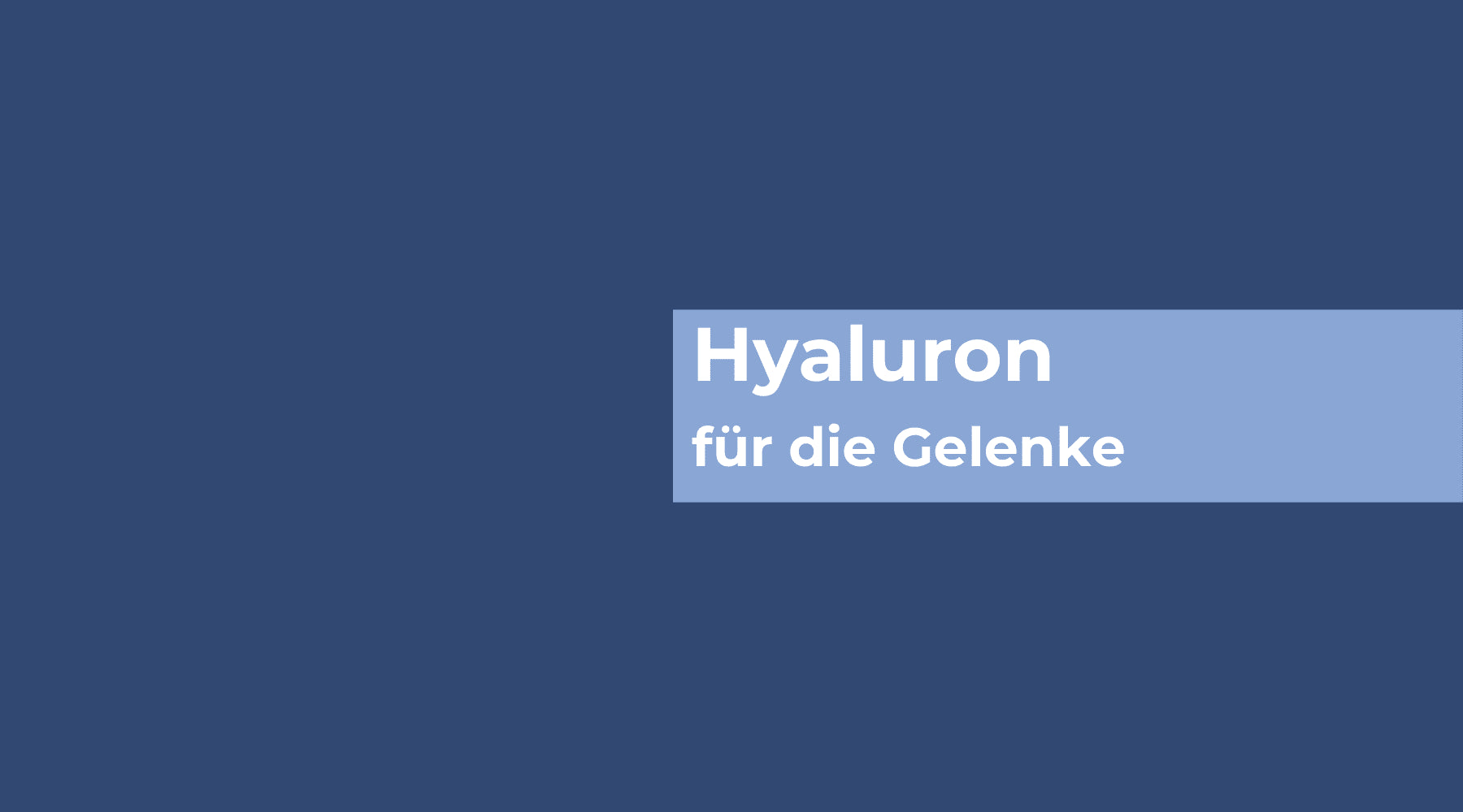 Warum ist Hyaluron so wichtig für deine Gelenke?